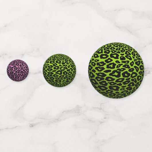 3D Multicolor Leopard Balls Confetti Konfetti (Vorderseiten)
