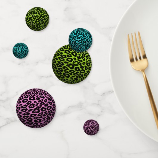 3D Multicolor Leopard Balls Confetti Konfetti (Gruppe)