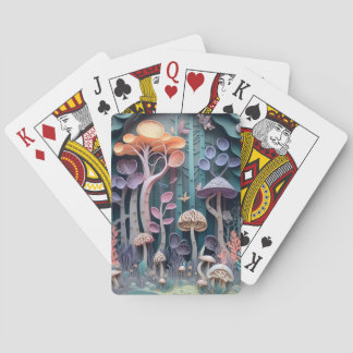 3D Mushroom Garden Spielkarten