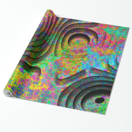 3D-Muster 2 Geschenkpapier (Ungerollt)