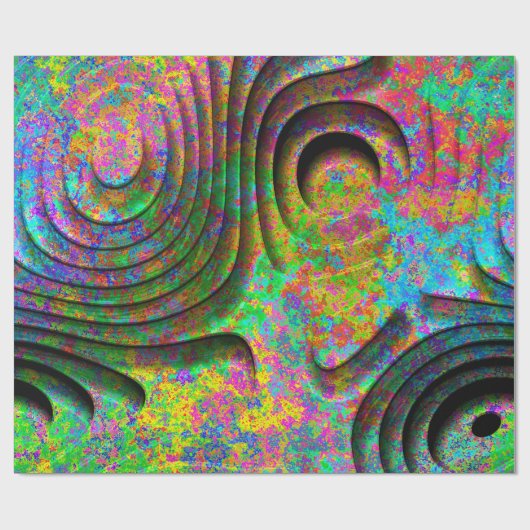 3D-Muster 2 Geschenkpapier (Flach)
