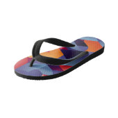 3D-Muster für dynamische Geometrie 2 Kinderbadesandalen (Schrägansicht)