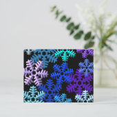 3D-Muster für Schneeflocken Postkarte (Stehend Vorderseite)