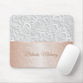 3D Muster White Rose Gold Mousepad (Mit Mouse)