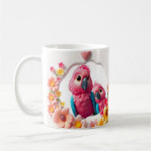 3D-Muttertagsparrot und Blume Kaffeetasse (Links)
