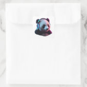 3D Neon Panda with Headphones Gaming Sticker Art (Tasche)