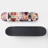 3D Neon Strip Skies Skateboard (Horizontal)