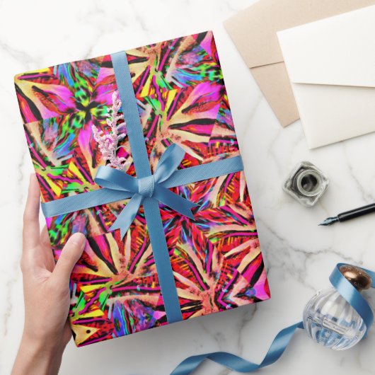 3D Neonbries Wrapping Paper Geschenkpapier (Schenken)