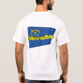 3D Nevada Staats-Flagge T-Shirt (Rückseite)