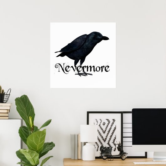 3D Nevermore Raven Poster (Heimbüro)