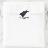3D Nevermore Raven Runder Aufkleber (Tasche)
