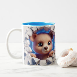 3D Niedlich Baby Bear Hot Cocoa Kaffees Tiere Tass Zweifarbige Tasse