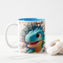 3D Niedlich Baby Dinosaurier Hot Cocoa Kaffee Tier