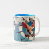 3D Niedlich Baby Kangaroo Hot Cocoa Kaffees Tiere Zweifarbige Tasse (VorderseiteRechts)