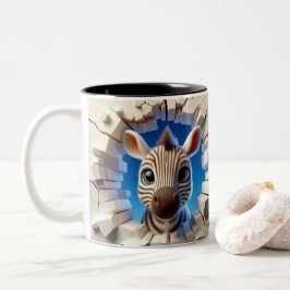 3D Niedlich Baby Zebra Hot Cocoa Kaffees Tiere Tas Zweifarbige Tasse