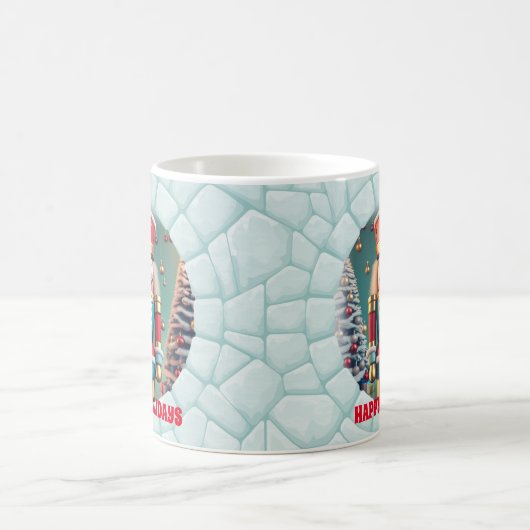 3D Niedlich Nutcracker Happy Holidays Weihnachten Kaffeetasse (Mittel)
