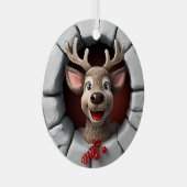 3D Niedlich Reindeer Weihnachtsfest Ornament Aus Metall (Vorderseite Rechts)