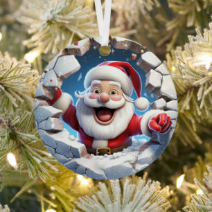 3D Niedlich Weihnachtsfest Weihnachten Ornament Aus Metall
