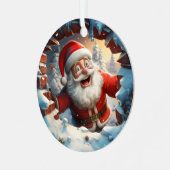 3D Niedlich Weihnachtsfest Weihnachten Ornament Aus Metall (Vorderseite links)