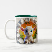 3D Niedliche Baby Goat Hot Cocoa Kaffees Tiere Zweifarbige Tasse (Links)