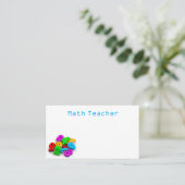 3D niedlichen farbige Zahlen Mathematiker Visitenkarte (Stehend Vorderseite)