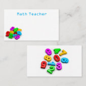 3D niedlichen farbige Zahlen Mathematiker Visitenkarte (Vorne/Hinten)