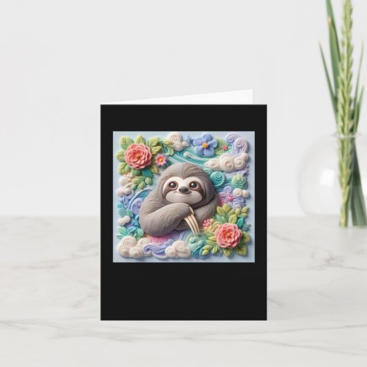 3d Niedlicher Slotsticker Karte (Vorderseite)