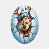 3D Niedlicher Weihnachtsfest Ornament Aus Metall (Vorderseite links)