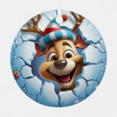 3D Niedlicher Weihnachtsfest Ornament Aus Metall (Vorderseite)