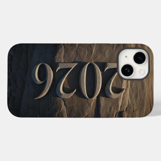 3D Number Design for New Year 2026 Case-Mate iPhone Hülle (Rückseite (Horizontal))