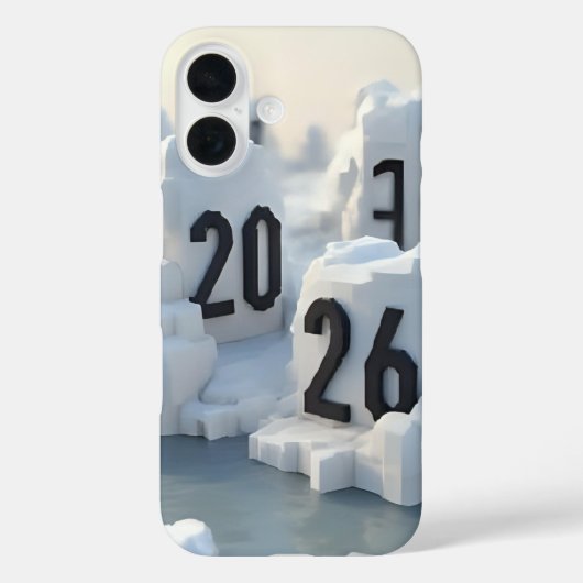  3D Number Design for New Year 2026 Case-Mate iPhone Hülle (Rückseite)