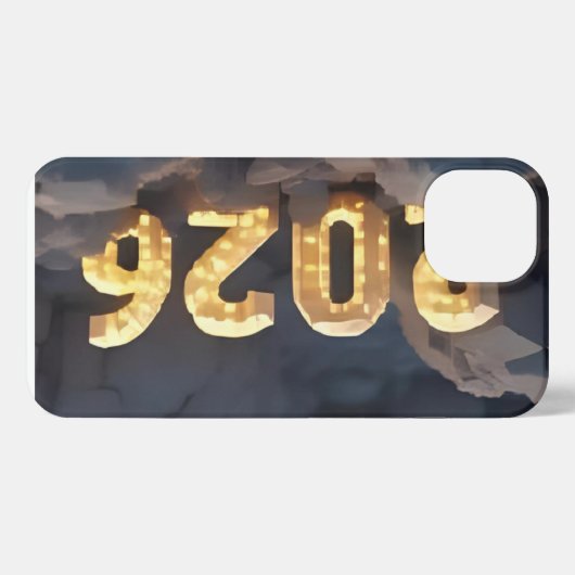  3D Number Design for New Year 2026 iPhone Hülle (Rückseite (Horizontal))