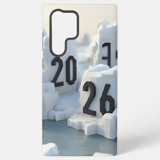  3D Number Design for New Year 2026 Samsung Galaxy Hülle (Rückseite)