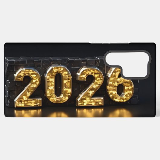 3D Number Design for New Year 2026 Samsung Galaxy Hülle (Rückseite (Horizontal))