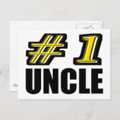 3D Nummer Eins Postkarte (Vorne/Hinten)