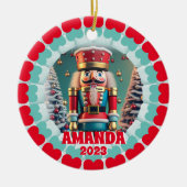 3D Nutcracker Christmas Custom Kids Foto Keramik Ornament (Vorne)