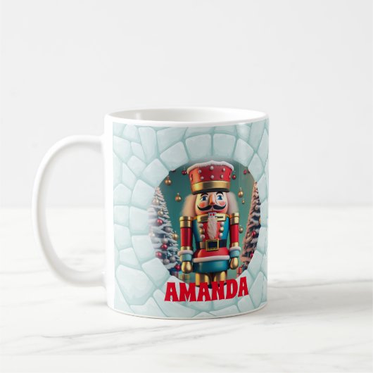 3D Nutcracker Weihnachtskids Heiße Schokolade Kaffeetasse (Links)