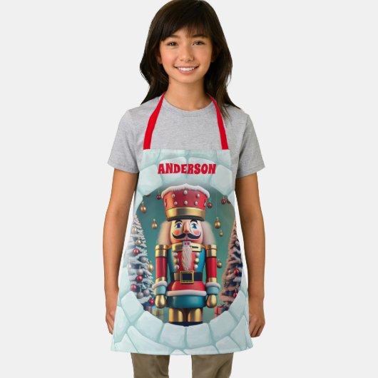 3D Nutcracker Weihnachtskids Personalisiert Schürze (Insitu)