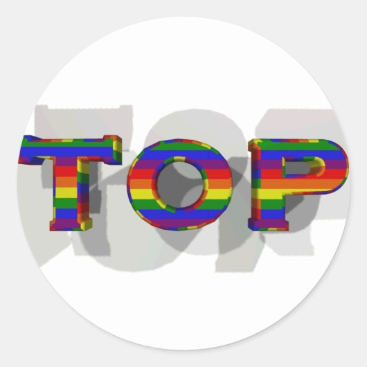 3D-Oberseite Runder Aufkleber (Vorderseite)