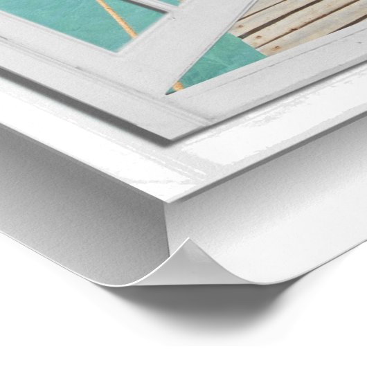 3D Ocean View Fake Window Poster (Ecke)