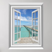 3D Ocean View Fake Window Poster (Vorne)