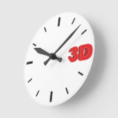 3D O'Clock 1. Runde Wanduhr (Winkel)