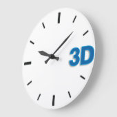 3D O'Clock 2-B1. Große Wanduhr (Winkel)