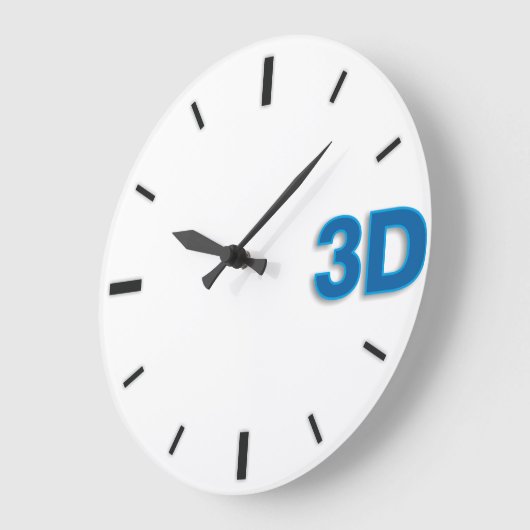 3D O'Clock 2-B1. Große Wanduhr (Winkel)