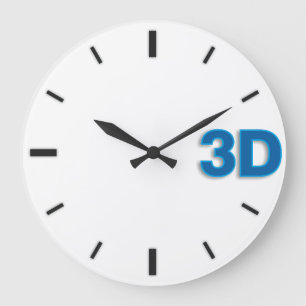 3D O'Clock 2-B1. Große Wanduhr