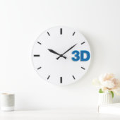 3D O'Clock 2-B1. Große Wanduhr (Zuhause)