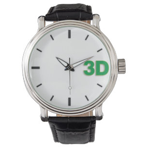 3D O'Clock 2-Gr. Armbanduhr