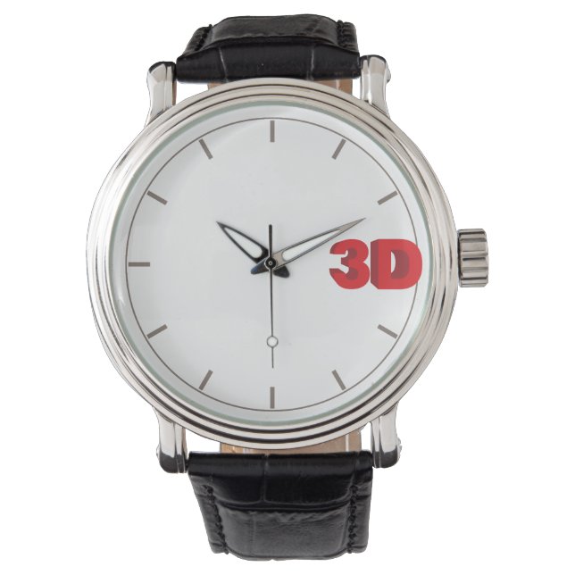 3D O'Clock. Armbanduhr (Vorderseite)