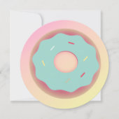 3D Ombre Aquamarin und rosa Donut Sprinkle Mix Rou Einladung (Vorderseite)