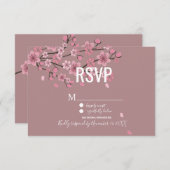 3D Ombre Petals Cherry Blossom Botany UAWG Einladung (Vorne/Hinten)